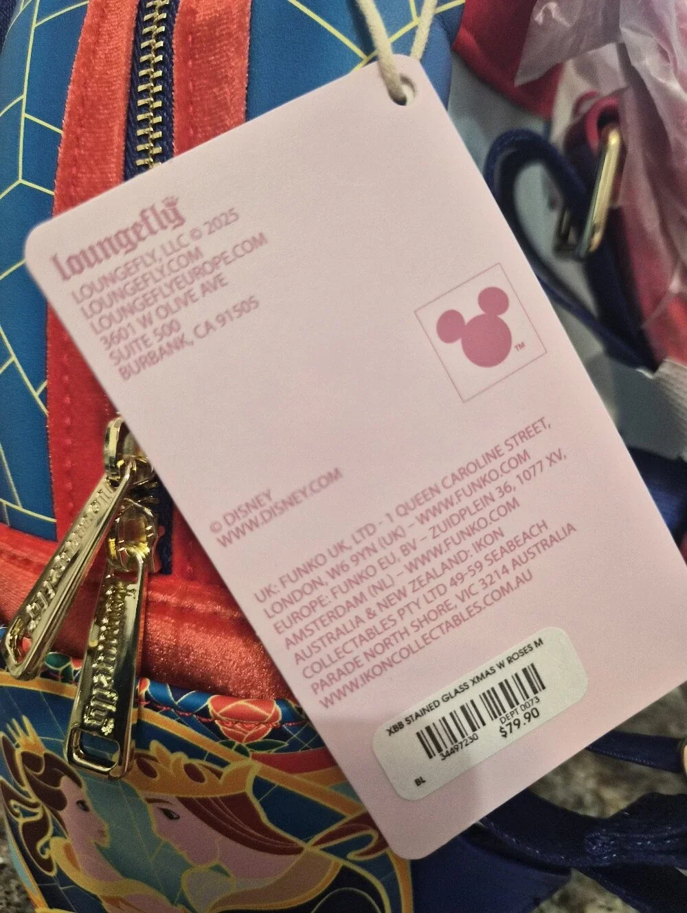 Loungefly Stainglass Beauty And Beast Mini Backpack